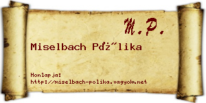 Miselbach Pólika névjegykártya